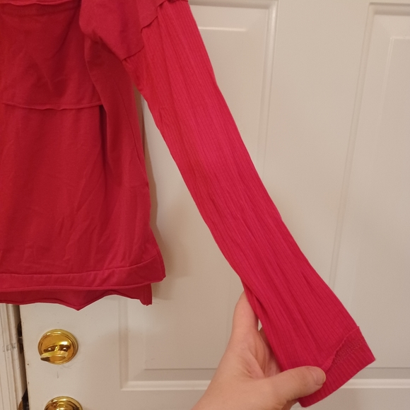 Ashlee by Amaryllis Pocket Long Sleeve Shirt Pink Women's Sz Small NWOT - Picture 2 of 6